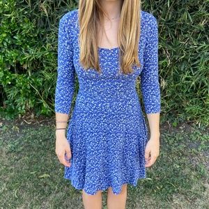 Blue floral dress